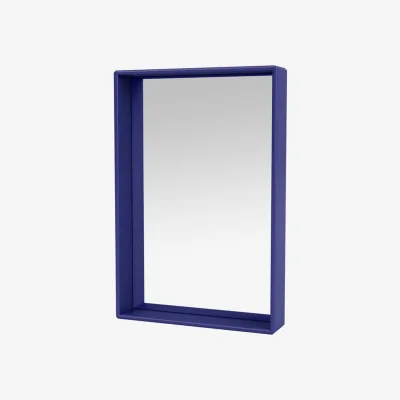 Made in Design Colour Frame - Shelfie Wall mirror wood blue / 46.8 x 69.6 x D 9.9 cm - MONTANA