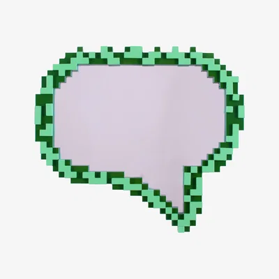 Made in Design Pixel - Message Wall mirror wood green / 72 x 66 cm - Seletti