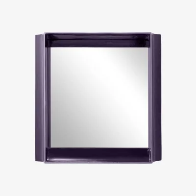 Made in Design Coves Wall mirror ceramic purple / With shelf - 60 x 60 cm - Magis