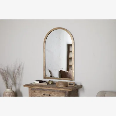 Nkuku nkuku Murwara Wall Mirror | Mirrors | Antique Brass | Small