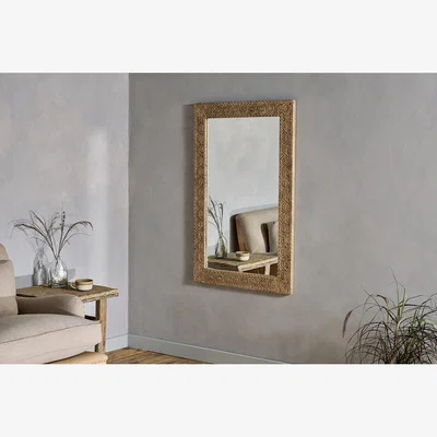 Nkuku Nkuku Tannir Mango Wood Carved Mirror | Mirrors Wall Art & Clocks | Natural