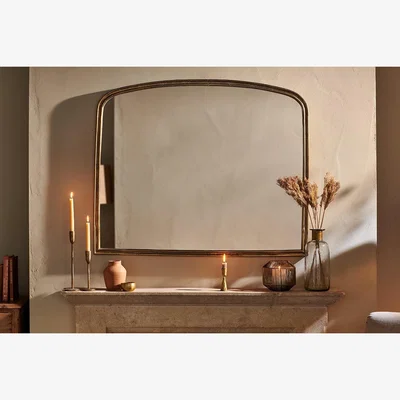 Nkuku Nkuku Almora Arched Mirror | Mirrors Wall Art & Clocks | Antique Brass | Large