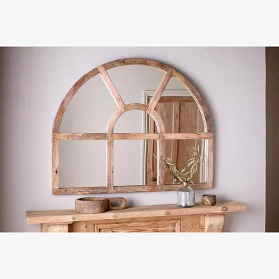 Nkuku nkuku Sande Arched Mango Wood Mirror | Mirrors | Natural