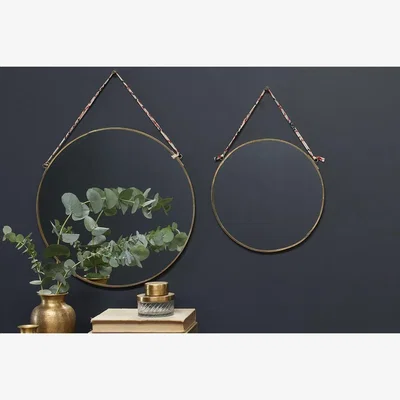 Nkuku Kiko Round Mirror - BrassNkukuMIRRORS
