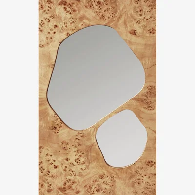 Nordic Nest Ferm Living Folia mirror Natural burl 82 cm