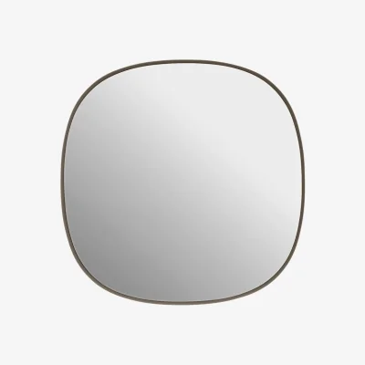 Nordic Nest Muuto Framed mirror Taupe-clear 40x40 cm