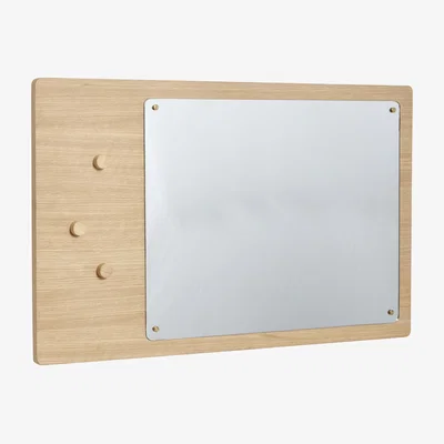 Nordic Nest Hübsch Hübsch wall mirror 80x50 cm Oak wood