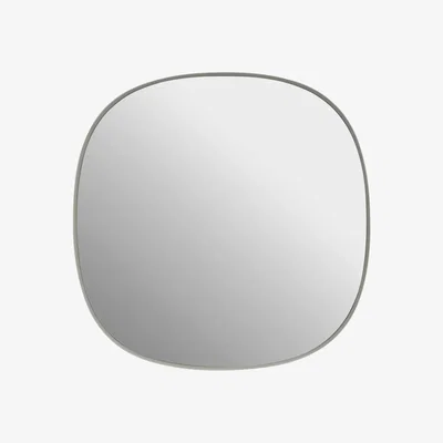 Nordic Nest Muuto Framed mirror Grey-clear 40x40 cm