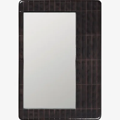 Nordic Nest Ferm Living Tiling mirror Dark chocolate 59x85 cm