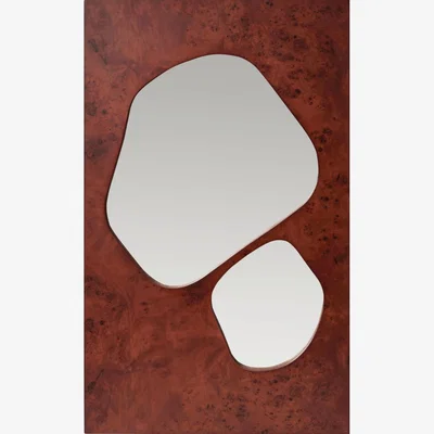 Nordic Nest Ferm Living Folia mirror Dark stained burl 82 cm