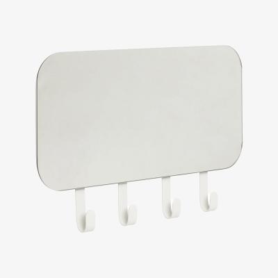Nordic Nest Hübsch Mirror with 4 hooks Metal-white