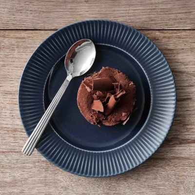 Nordic Nest Groovy dessert spoon Mirror polish