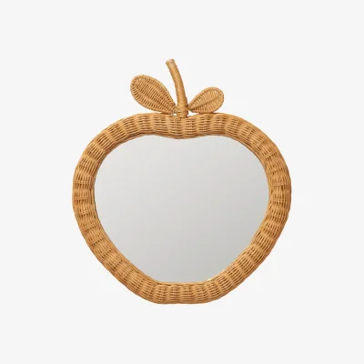 Nordic Nest Ferm Living Apple braided mirror Natural 40x3x45 cm