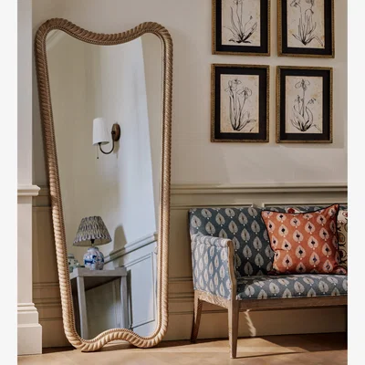OKA OKA, Arin Floor-Standing Mirror - Burnt Oak, Standing Mirror