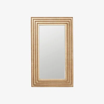 OKA OKA, Raphia Mirror - Natural, Mirrors, Glass/Wood