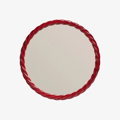 OKA Bobina Twist Mirror - Chinese Red