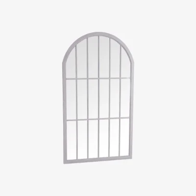 Oak&More Elsa Grey Large Arched Window Mirror