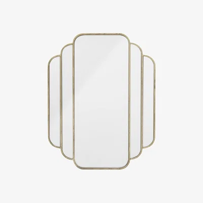 Olivia's Bloomingville Mas Mirror in Brass Metal