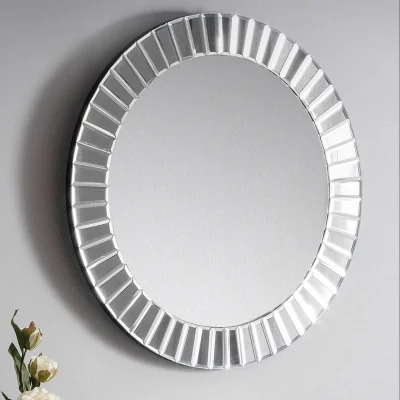 Downtown Julian Bowen Sonata Small Round Wall Mirror In Silver
