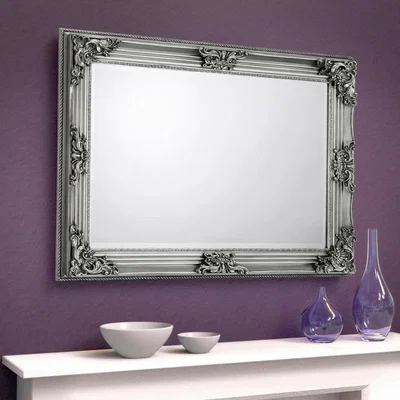 Downtown Julian Bowen Rococo Wall Mirror - Pewter