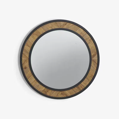 Downtown Downtown Winnipeg Rustic Oak Wall Mirror