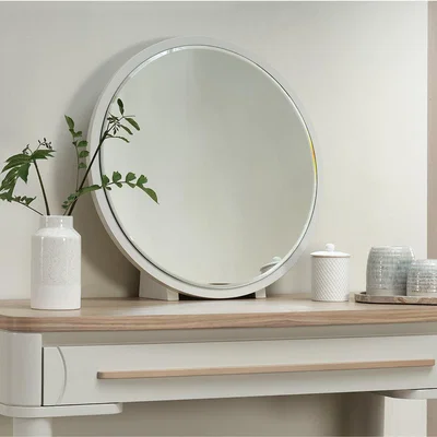 Downtown Delta Scandi Oak and Soft Grey Vanity Mirror