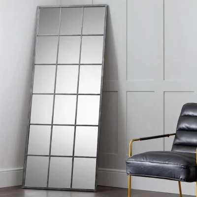Downtown Julian Bowen Somma Large Window Mirror In Pewter
