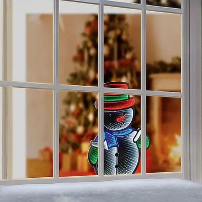 Downtown Premier Standing Snowman Infinity Mirror - 60cm In Multicolour