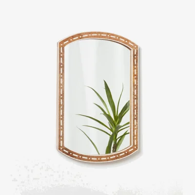 Oliver Bonas Riya Mango Wood Inlay Wall Mirror