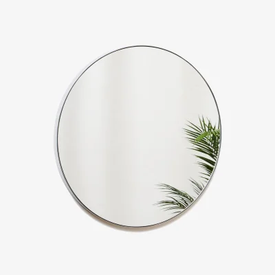 Oliver Bonas Chrome Round Wall Mirror
