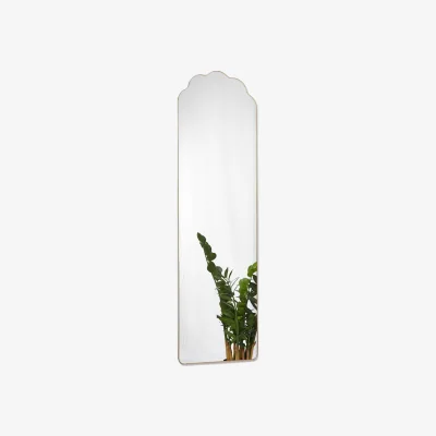 Oliver Bonas Scalloped Gold Metal Full Length Mirror