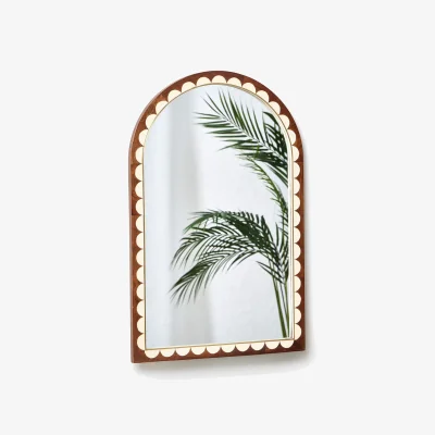 Oliver Bonas Delphi Arch Wood & Resin Wall Mirror