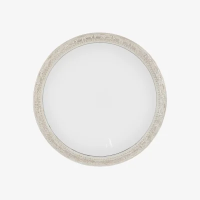 Perch and Parrow Firenze Round Mirror in Grey
