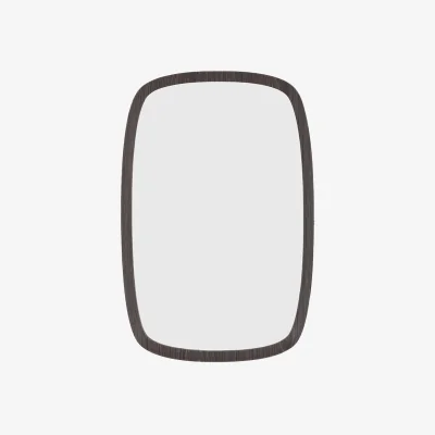 Perch and Parrow Genoa Capsule Mirror in Black, Medium