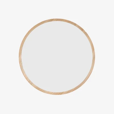 Perch and Parrow Visby Round Mirror in Oak