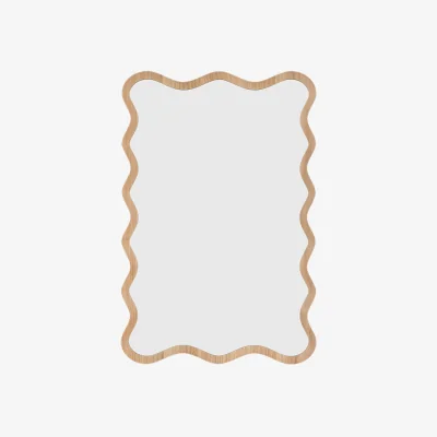 Perch and Parrow Ripple Mirror in Oak