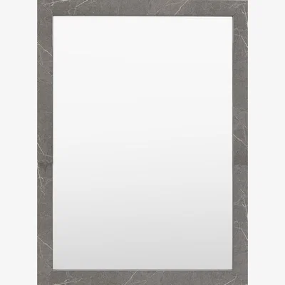 Perch and Parrow Verona Marbled Rectangle Mirror in Grey