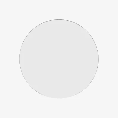 Perch and Parrow Novi Round Mirror in Black