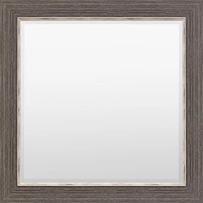 Perch and Parrow Mirada Square Mirror in Pewter