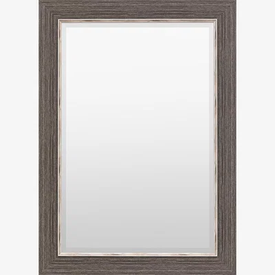 Perch and Parrow Mirada Rectangle Mirror in Pewter