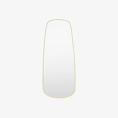 Perch and Parrow Glimpse Shaped Leaner Mirror in Gold