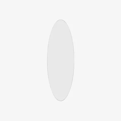 Perch and Parrow Novi Ellipse Mirror in Black