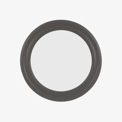 Perch and Parrow Orelia Round Mirror in Charcoal, Medium