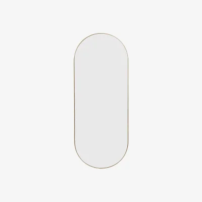 Perch and Parrow Ciara Ellipse Mirror in Brass