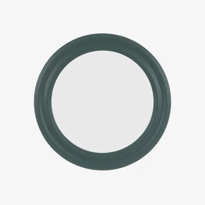 Perch and Parrow Orelia Round Mirror in Green, Medium