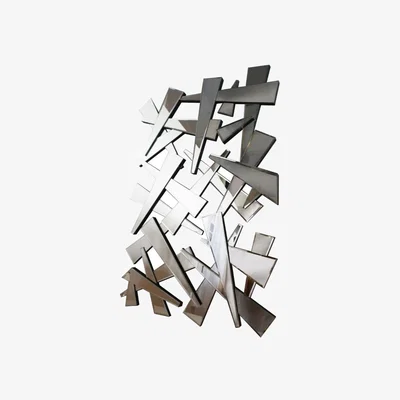 Pagazzi Splinter 120x80cm Silver Mirror