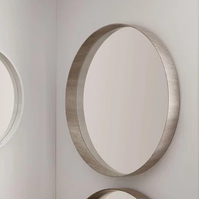 Pagazzi Round 74cm Grey Oak Mirror