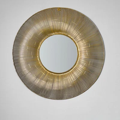 Pagazzi Round Wire 91cm Gold Mirror