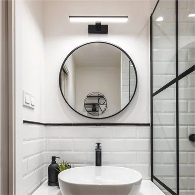 Pagazzi Pandella Small LED Black Mirror Light