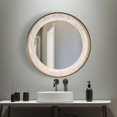 Pagazzi Luxo Gold & Marble Effect LED Mirror